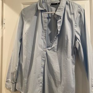 Apt. 9 Light Blue pinstripe button down Blouse